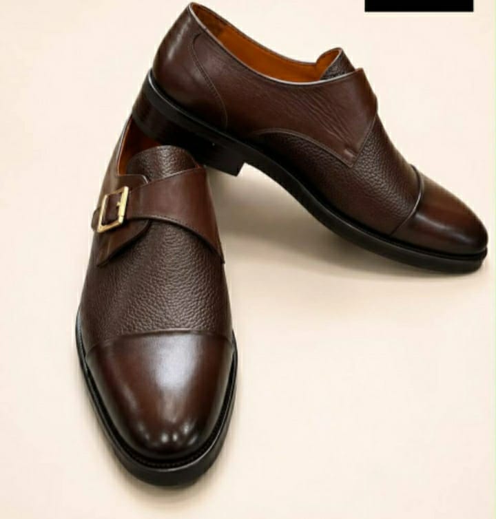 Monk Strap Cuir Grainé
