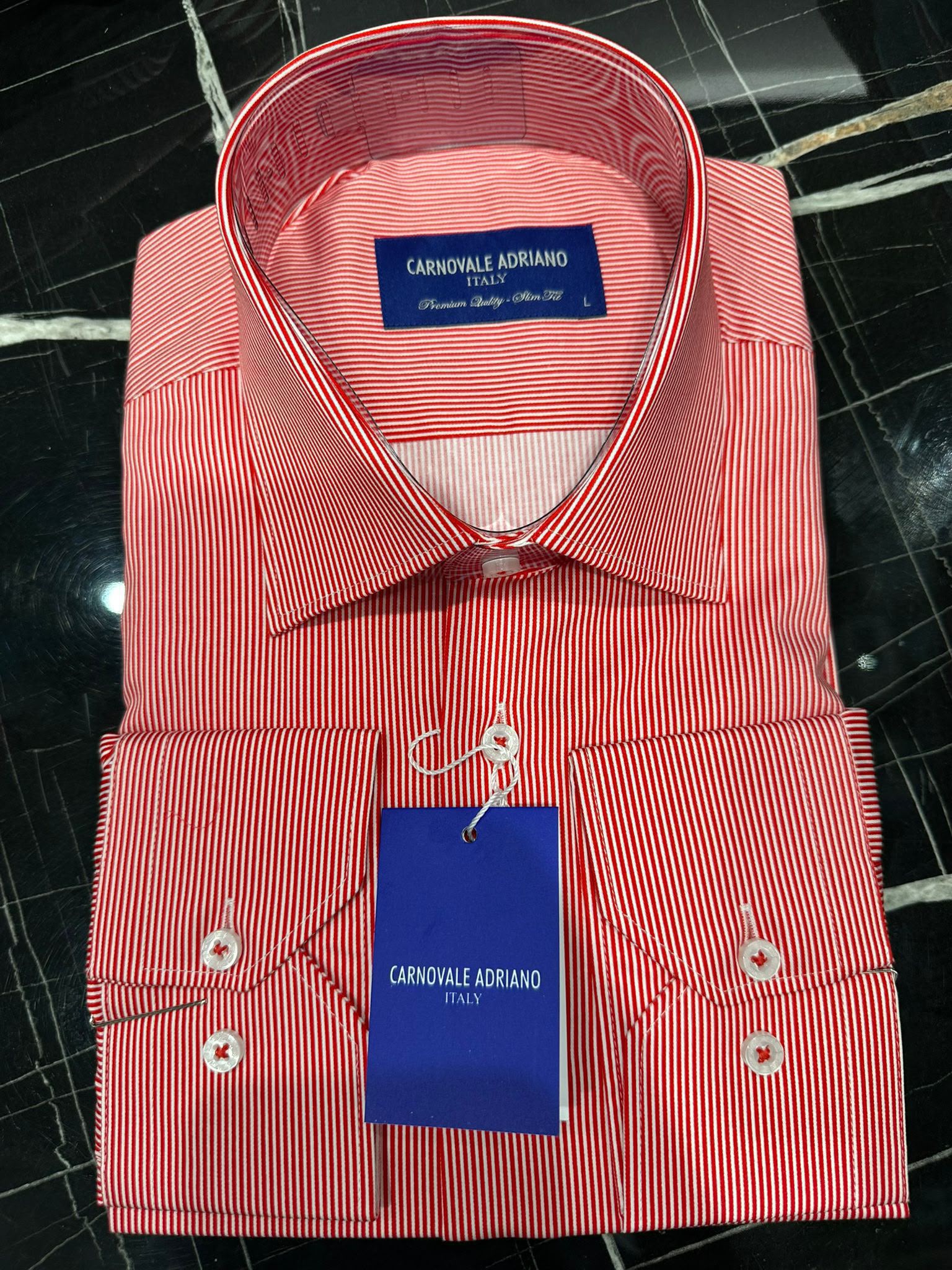 Chemise Carnovale Adriano Rayures Col Blanc